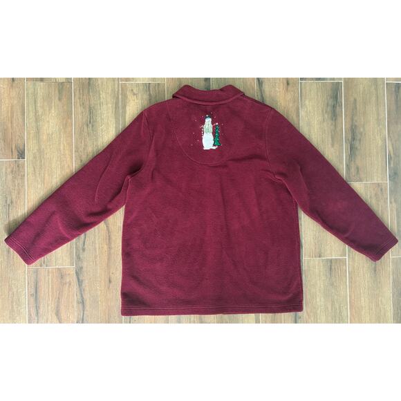 CJ Banks Fleece Christmas Sweater Button Up Size X Vintage - Picture 5 of 10